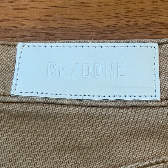 RE/DONE 70s ultra high rise stove pipe beige jeans - NWOT - size 27 - Picture 8 of 8